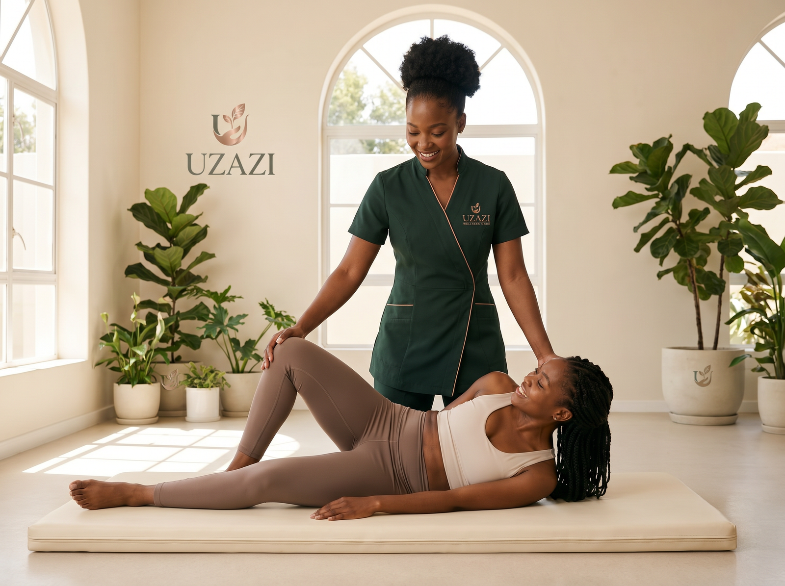 Uzazi wellness specialist guiding a pelvic floor session